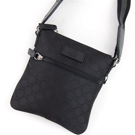 gucci black monogram messenger bag|Gucci Messenger bag black.